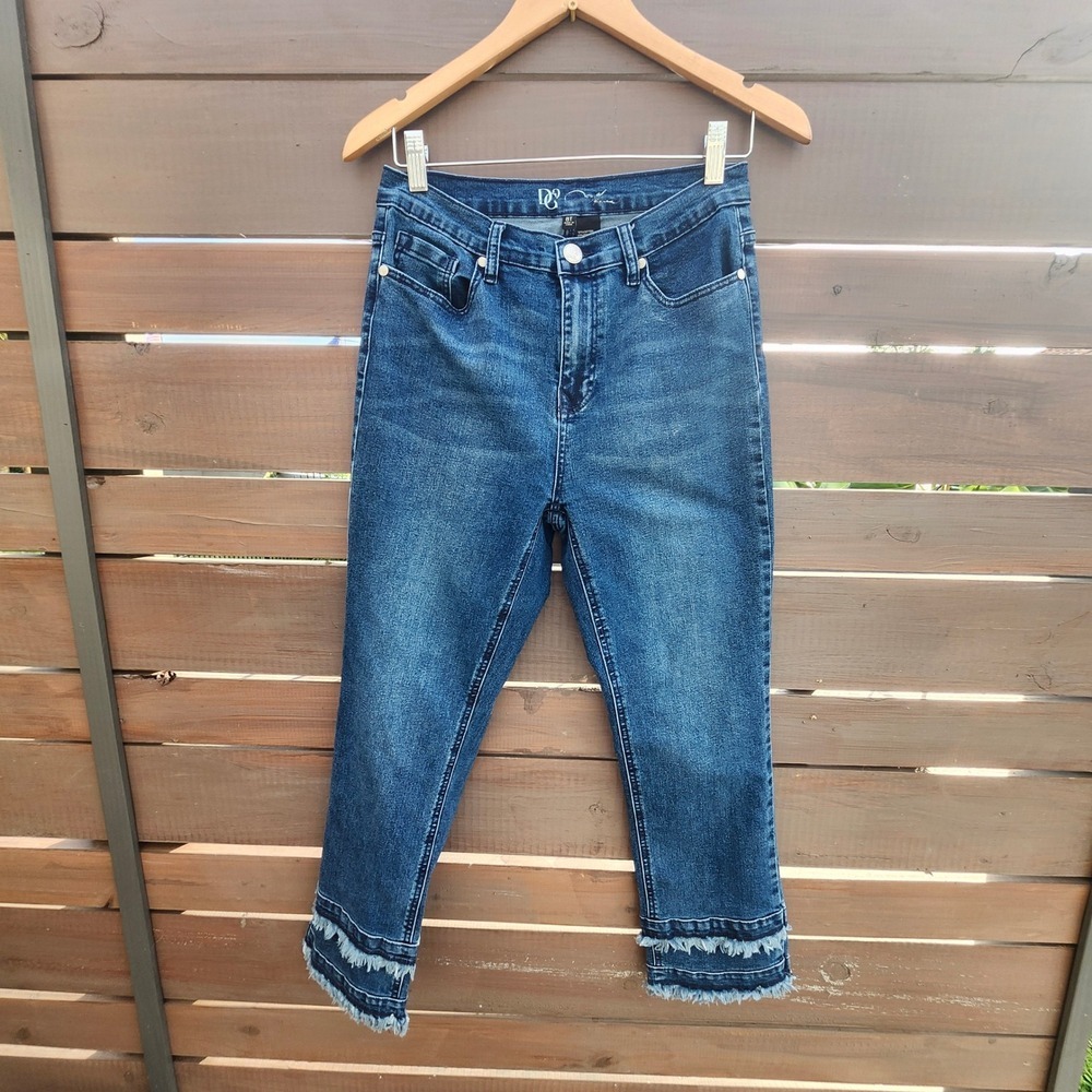 D² Destiny Classic‎ Girls 8T Frayed Hem Skinny Jeans Tall Girl Fringe